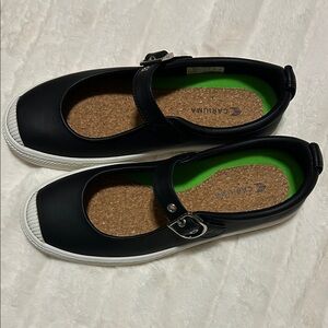 Cariuma Oca Mary Jane Black Napa Leather Sneaker Size 10